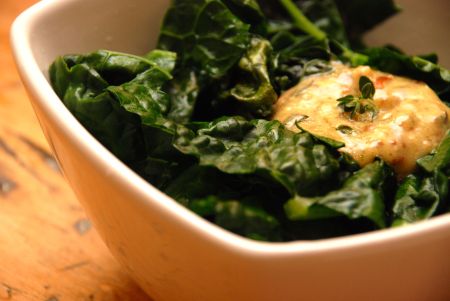Kale with Mustard Sauce